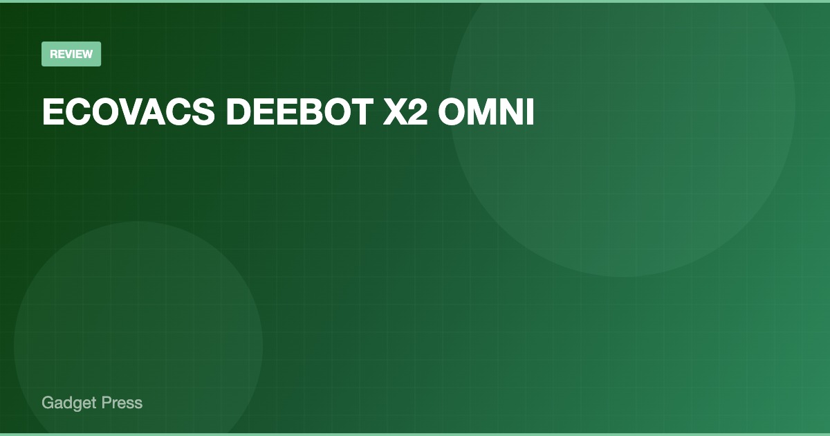 ECOVACS DEEBOT X2 OMNI レビュー画像
